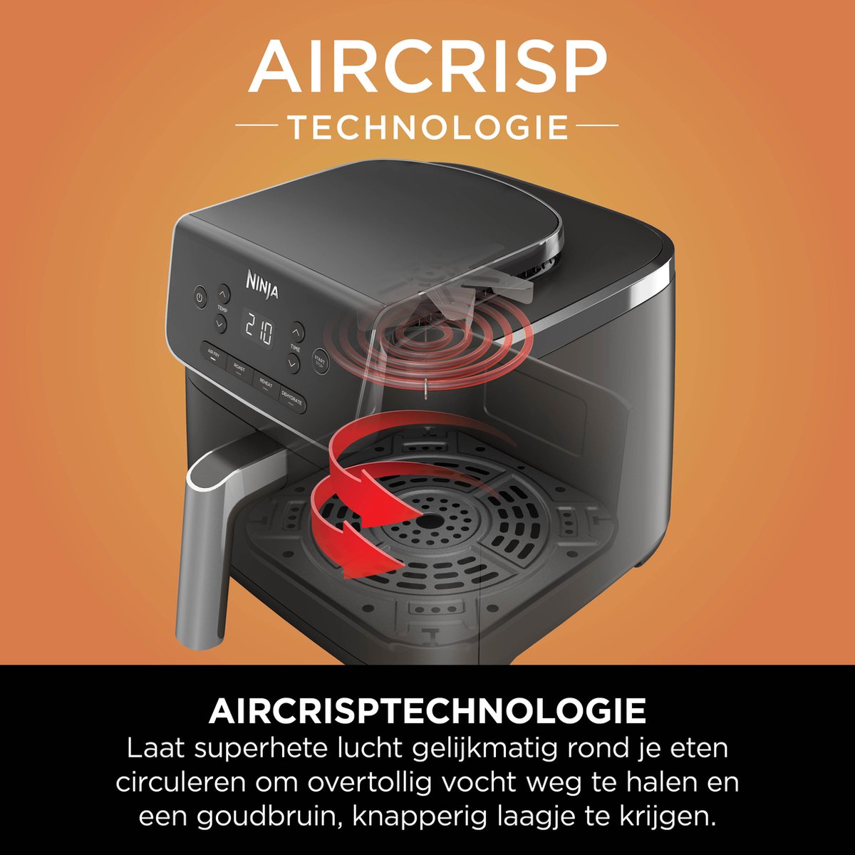 Afbeelding 2 van Ninja Airfryer XL Pro - 4.7 liter - 4 Kookprogramma's - 2024 Model - AF140EU