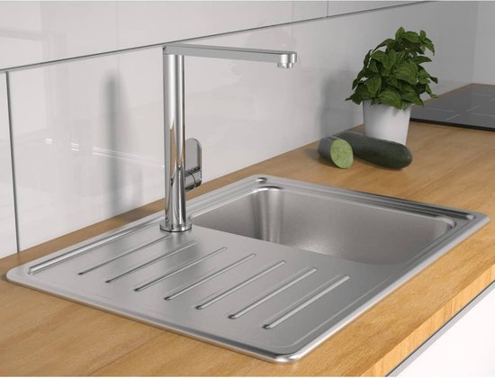 SCHÜTTE Chicago Design Robinet de cuisine - Mitigeur - Bec haut pivotant - Poignée latérale - Chrome