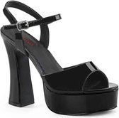 Pleaser - DOLLY-09 Sandaal met enkelband - US 8 - 38 Shoes - Zwart