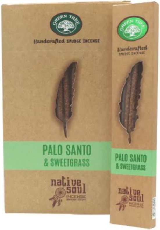 Native Soul - Palo Santo Sweetgrass - Smudge - Wierook - Green Tree - Doos 12 stuks
