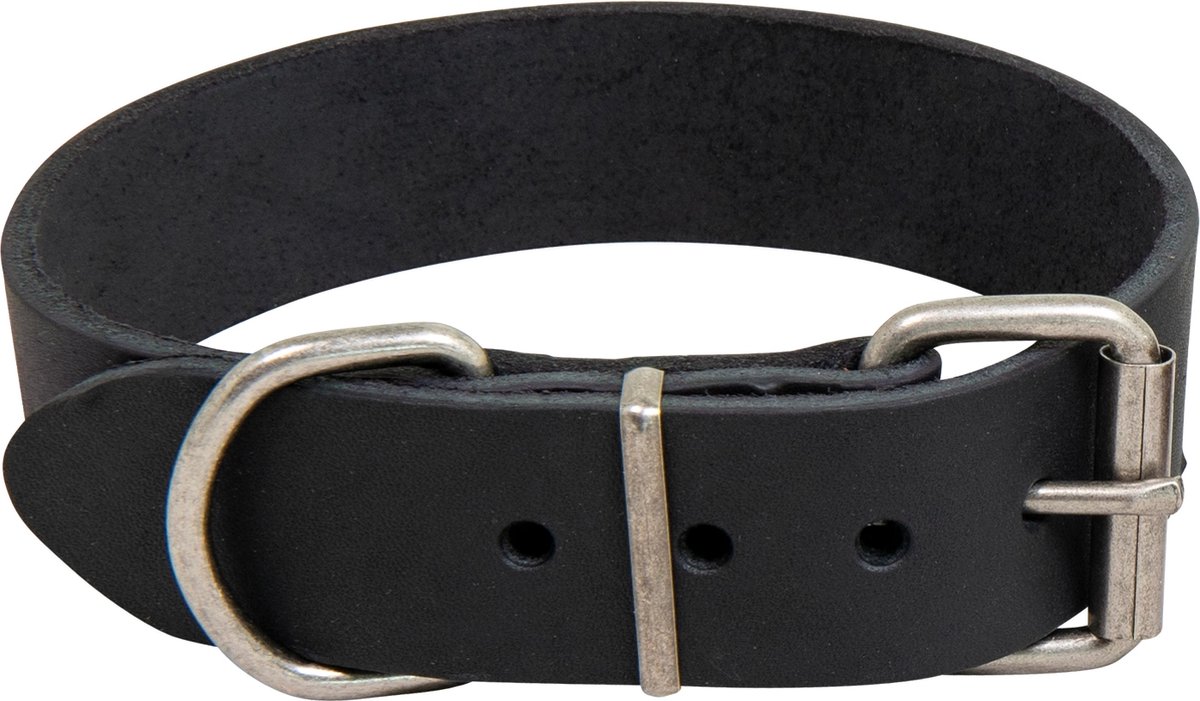 Animal Boulevard Ab30022 - Hals- En Leibanden - Hond - Ab Country Leather Hd Halsband Zwart-40mmx62-70cm - Maat: 40mmx62-70cm