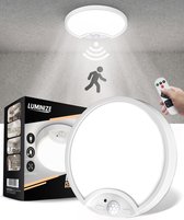 Oplaadbare plafondlamp met beweginssensor op batterijen -draadloze kastverlichting - afstandsbediening - lamp op batterijen