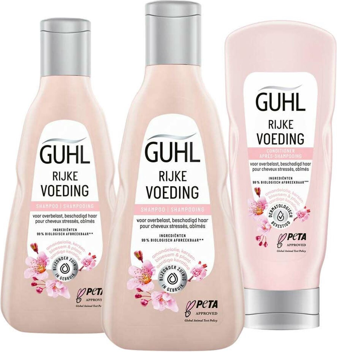 Guhl Rijke Voeding - Shampoo 2 x 250 ml & Conditioner 1 x 200 ml - Pakket
