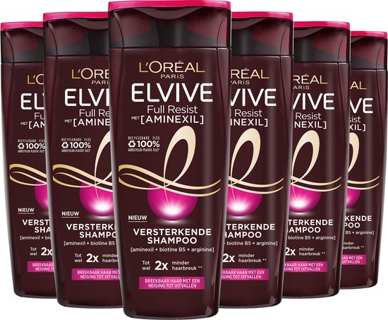 L'Oréal Paris Elvive Full Resist - Power Shampoo - Voedt de hoofdhuid en versterkt lengtes - 6 x 250ml - L’Oréal Paris