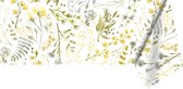 Nappe en Katoen Raved Fleurs sauvages 140 cm x 350 cm - Jaune - Déperlante - Lavable