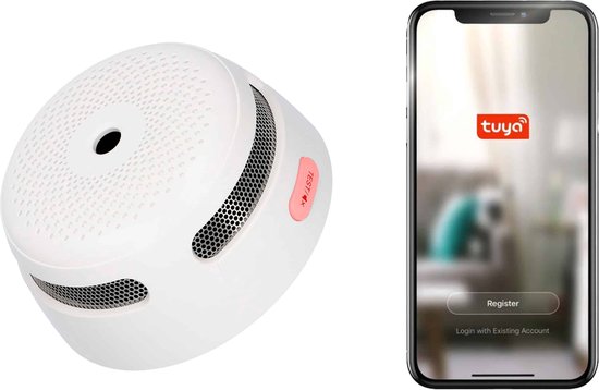 Foto: X sense xs01 wt slimme rookmelder met wifi tuya smart home voldoet aan europese norm brandalarm