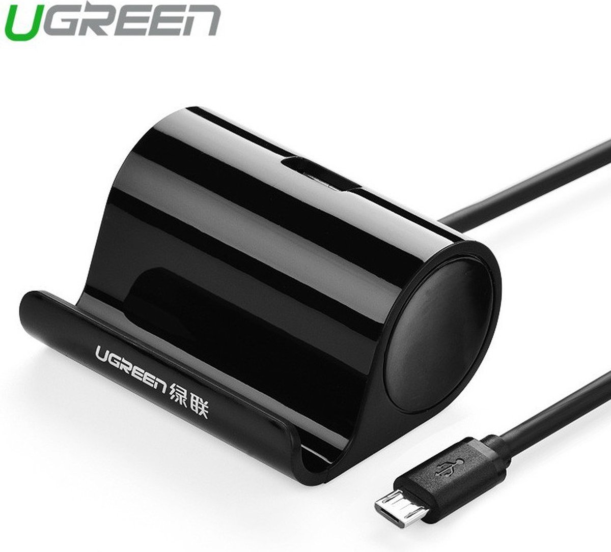 Ugreen Micro USB OTG Cable Adapter with Cradle 50cm - Zwart