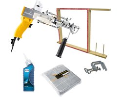 Tufting Gun Starter Kit - Beginnerspakket voor Tuften - Tuftgun AK-DUO PRO - Tufting Frame - Tufting Doek - Starten met Tuften - Tuftpistool - Tuftmachine Tufting Machine