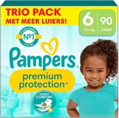 Pack Trio de Couches Pampers Premium Protection Taille 6 - 13+ KG - 90 Pièces
