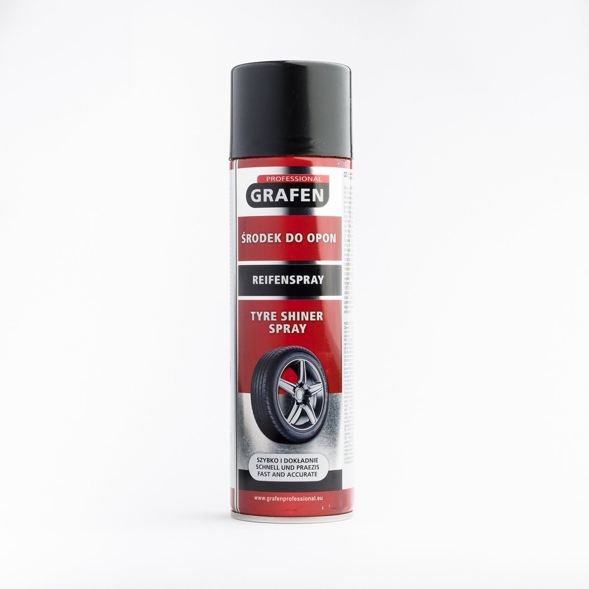 Grafen Professional Bandenreiniger & Glans Spray - 500ml - Tyre Cleaner & Shine - Herstelt Diepzwarte Kleur - Beschermt Tegen Uitdrogen & UV