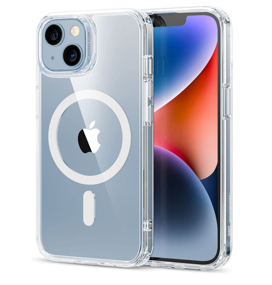 Xtabarya Hoesje Geschikt voor iphone 15 Hoesje Magnetisch met HaloLock Ring , Transparant cover Geschikt voor iPhone 15 - Doorzichtig