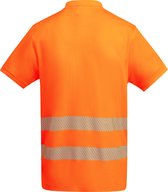 Technisch hoog zichtbaar / High Visability polo shirt met korte mouwen Oranje model Atrio maat L