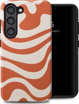 Selencia Hoesje Geschikt voor Samsung Galaxy S23 Hoesje - Selencia Vivid Backcover - Dream Swirl Orange