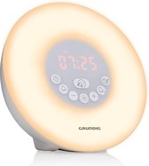 Bol.com Grundig Wake Up Light - Wekkerradio - Bluetooth Speaker - AUX en USB - Natuurgeluiden - Wit aanbieding