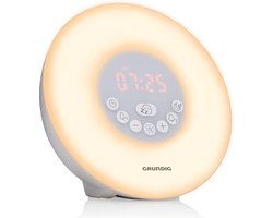 Grundig Wake Up Light - Wekkerradio - Bluetooth Speaker - AUX en USB - Natuurgeluiden - Wit Grundig Wake Up Light - Wekkerradio - Bluetooth Speaker - AUX en USB - Natuurgeluiden - Wit