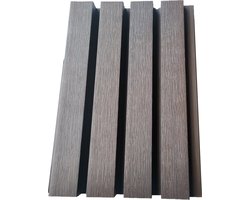 Composiet gevelbekleding - Hout composiet - Wandbekleding voor buiten - buitenpanelen - wandpanelen - sample - Kleur Rustic Brown - sample stuk 10cm