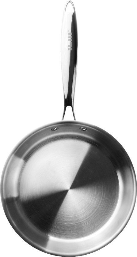 Grill Pan IBILI Drielaagse Grillplaat Ibili Triply - Sartén 18 Cm En Acero Inoxidable Y Antiadherente Quantanium De Triple Capa Con Inductie Geschikte Grillplaat Grillplaat Voor Inductie