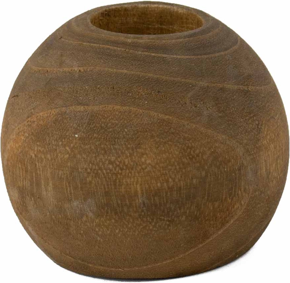 homebound by ky Houten waxinehouder walnut | 10x10x9cm | waxinehouder walnut hout Bruin