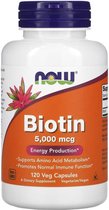 NOW Foods - Biotine, 5000 mcg, 120 veg. capsules