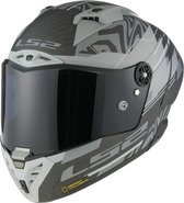 LS2 helm Thunder Carbon GP Aero Polar FF805 mat zwart maat S