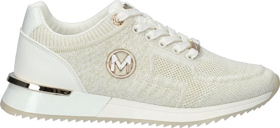 Mexx Gitte Glitter dames sneakers. - Off White - Maat 40