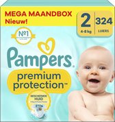 Pampers - Protection Premium - Taille 2 - Mega Boîte Mensuelle - 324 couches - 4/8 KG