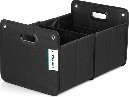 Hanamura Kofferbak Organizer - Kofferbak Tas - Voor in de Auto - Opvouwbare Kofferbak Opbergbox - Zwart