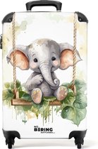 NoBoringSuitcases.com® - Baby koffer olifant - Reiskoffer trolley jungle - 55x35x25