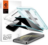 Spigen Privacy Glass Geschikt voor Samsung Galaxy S24 - EZ Fit GLAS.tR - 9H Tempered Glass Screen Protector - Case Friendly - Gemakkelijke Installatie - 2-Pack