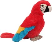 Pia Soft Toys Knuffeldier Papegaai - zachte pluche stof - premium kwaliteit knuffels - rood - 24 cm - Papegaaien