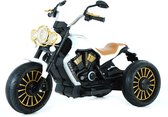 Moto pour enfants Chipolino Titan - Moto électrique pour enfants Harley - Moteur à batterie 12 V - 3 à 8 ans - Avec Bluetooth - Wit/ Zwart