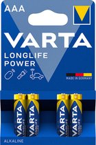 50x Varta Longlife Max Power Alkaline Batterijen AAA 4 stuks