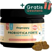 Puppy Probiotica snoepjes (VLEESVRIJ) | Ondersteunt Darmflora & Spijsvertering | 100% Natuurlijk | +3 miljard Probiotica per snoepje | FAVV goedgekeurd | Probiotica Hond | Hondensupplementen | Hondensnacks | Geschenk per bestelling | 90 hondenkoekjes