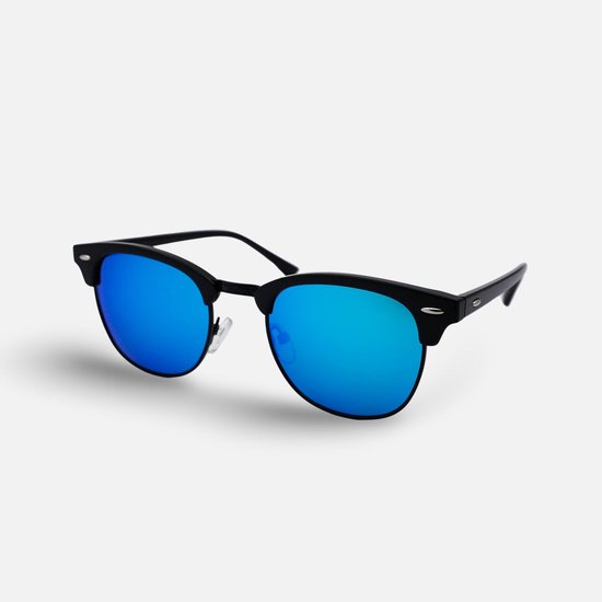 Montuurtjevoorjou - Club Black Blue - Zonnebril - Zonnebril Heren - Rond - Blauw van Montuurtjevoorjou — afbeelding 2