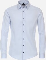 Redmond slim fit overhemd - popeline - blauw - Strijkvriendelijk - Boordmaat: 39/40