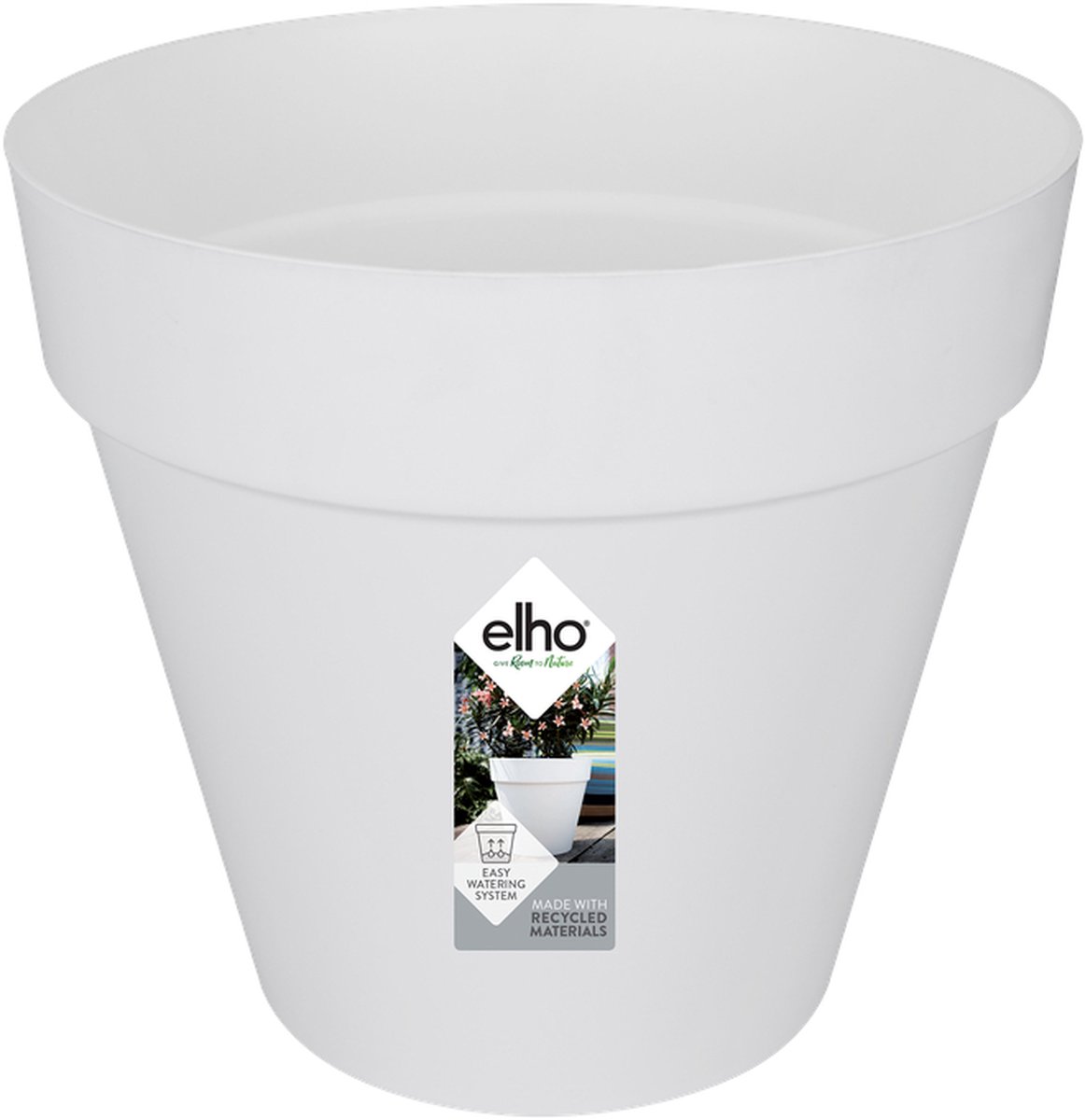 Elho Loft Urban Rond 30 - Bloempot voor Buiten - Ø 28.5 x H 26.0 cm - Wit