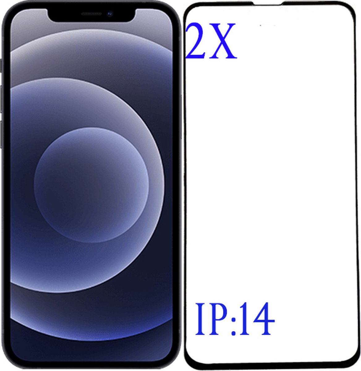 Apple iPhone 14 Screenprotector Beschermglas Glazen bescherming Screenprotector HD 9H beschermings glas geschikt geschikt voor Apple iPhone 14 - 2stuk.