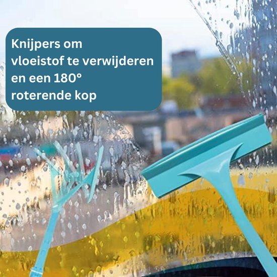 Vensterstofzuiger, oplaadbare raamzuiger, elektrische raamreinigerset, 60 ml watertank, draadloze raamwasinstallatie (zwart