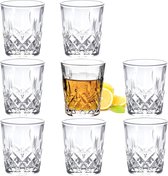 Set Van 8 Whiskey Glazen. 60ml Shot Glazen, Loodvrij Glas, Helder Zwaar Basisschot Glas , Cadeau Voor Man, Feest