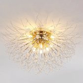 Moderne Kristallen Plafondlamp - Kristallen Kroonluchter - 4 Vlam Gouden Plafondlampen - Dimbare Hanglamp - Kristallen Lamp voor Woonkamer, Slaapkamer, Eetkamer, Keuken, Hal