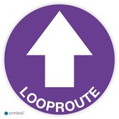 Simbol® - Vloerstickers Looproute met Pijl - Anti-Slip - Formaat ø 20 cm.