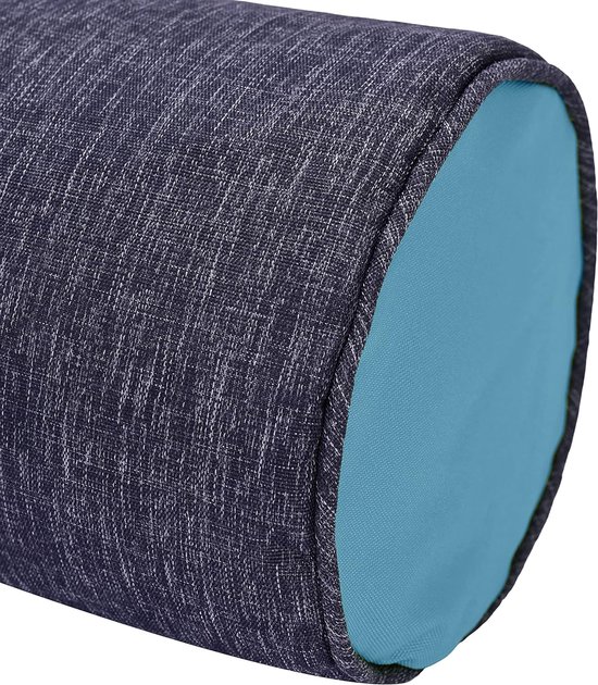 Gardenista Outdoor Kissen Rund - Wasserdichte Nackenrolle 50x20cm Mit UV-Schutz Grau