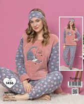 Sophia Mila Dames Luxe Pyjama | 2-delige Set | Lange Mouwen | Pyama Dames Volwassenen | Lange mouw | Blouse | Katoen | Pyjama Dames | Maat S