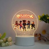 Roblox - Lampe de nuit - Lampe de table - Lampe de bureau - Lampe - LED - Lampe - Lumière LED - Lampe Roblox - Lumière chaude - Chargeur USB