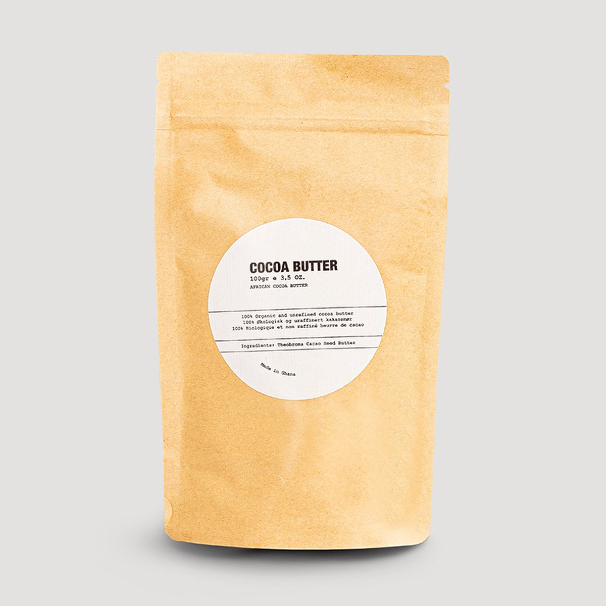 SAFWAH Biologische Cacaoboter uit Ghana 100g - Puur en Onbewerkt - Voor een Stralende Huid en Gezond Haar - Rijk aan Voedingsstoffen en Antioxidanten