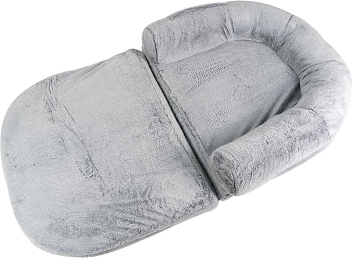 Ayangoods Opvouwbaar Orthopedisch Huisdierbed - Comfortabele Slaapplaats voor Jouw Huisdier - Orthopedische Vulling - Verschillende Maten Beschikbaar - Praktisch Design - Gemakkelijk Schoon te Houden grijs