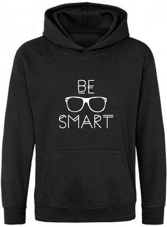 Be Friends Hoodie - Be Smart - Kinderen - Zwart - Maat 1-2 jaar