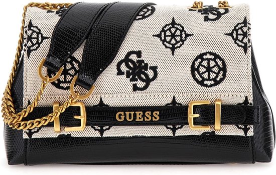 Foto: Guess sestri logo convertible xbody flap dames schoudertas natural black one size