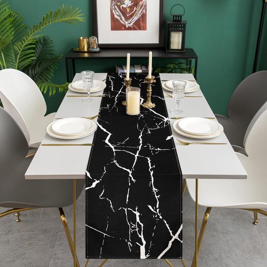 Artoid Mode Bloemen groene dahlia's tafelloper, seizoensgebonden keuken tafel decoratie indoor vakantie party decor 40x140 cm