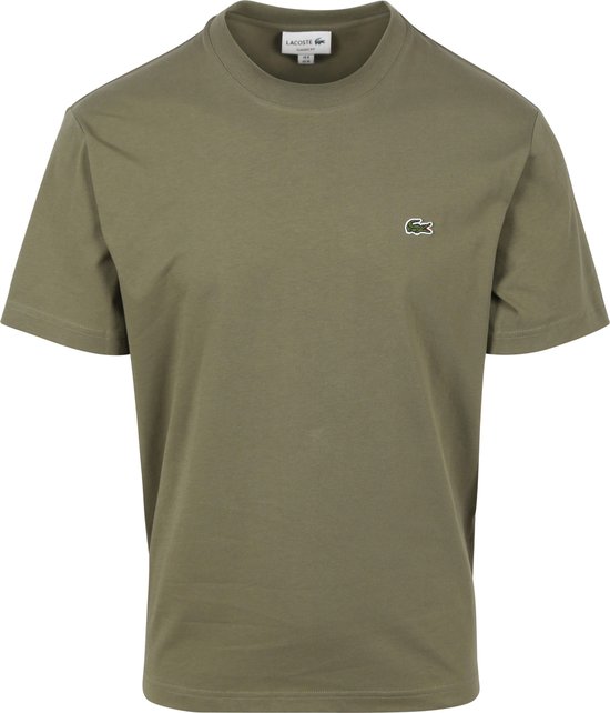 Lacoste - T-Shirt Olijfgroen - Heren - Maat S - Regular-fit
